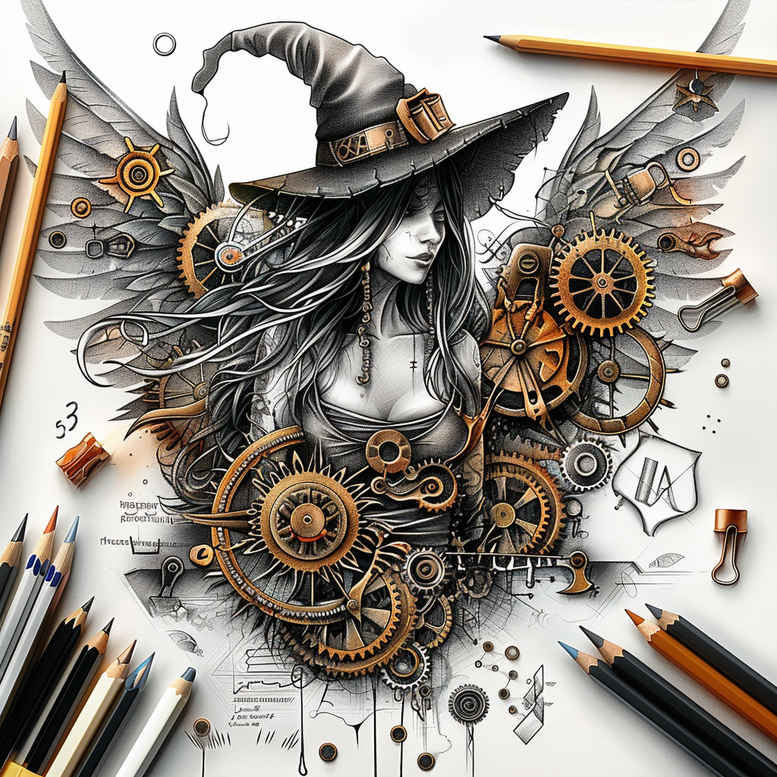 ornamental-detail-tattoo – tattoo design ideas free ai generated – spirit – for-full-back – Gallery: witches-inkby-ai
