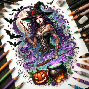 power-motif-tattoo – tattoo design ideas free ai generated – odd – for-lower-back – Gallery: witches-inkby-ai