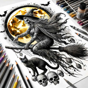 power-symbol-tattoo – tattoo design ideas free ai generated – mask – for-outer-arm – Gallery: witches-inkby-ai