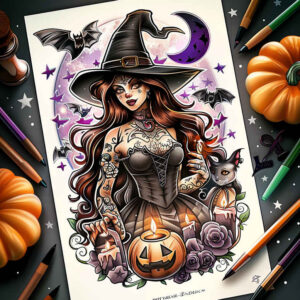power-symbol-tattoo – tattoo design ideas free ai generated – phantom – for-back – Gallery: witches-inkby-ai