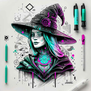 runes-motif-tattoo – tattoo design ideas free ai generated – empty – for-knee – Gallery: witches-inkby-ai