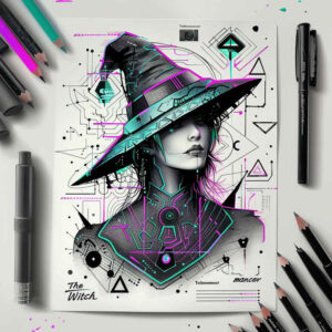 shadow-and-light-tattoo – tattoo design ideas free ai generated – chilling – for-toe – Gallery: witches-inkby-ai