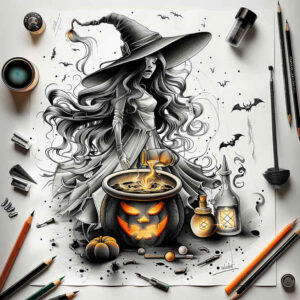 shadow-motif-tattoo-for-men – tattoo design ideas free ai generated – gagged – for-upper-back – Gallery: witches-inkby-ai