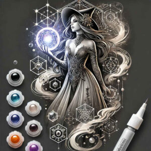 spells-motif-tattoo – tattoo design ideas free ai generated – twisted – for-spine – Gallery: witches-inkby-ai