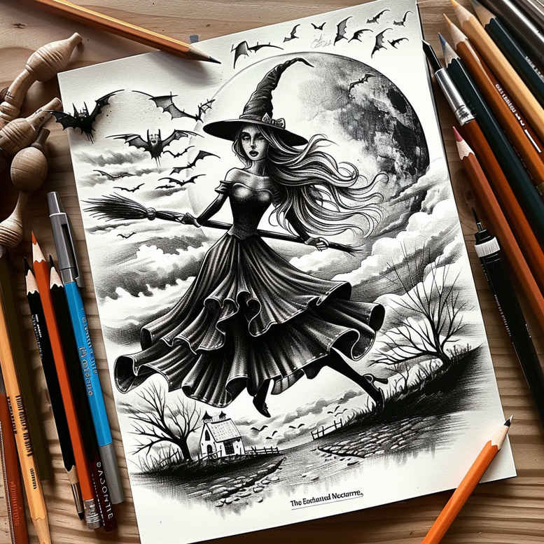 spirituality-motif-tattoo – tattoo design ideas free ai generated – crawling – for-lower-arm – Gallery: witches-inkby-ai