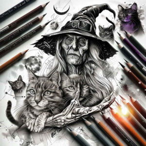 symbolism-tattoo – tattoo design ideas free ai generated – haunted – for-back – Gallery: witches-inkby-ai