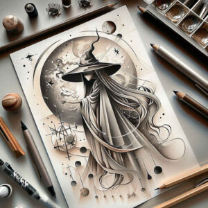 symbols-motif-tattoo – tattoo design ideas free ai generated – abandoned – for-lower-chest – Gallery: witches-inkby-ai