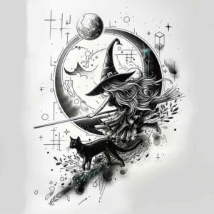 witches tattoo design ideas Realism real shadows ancient spell shows endurance