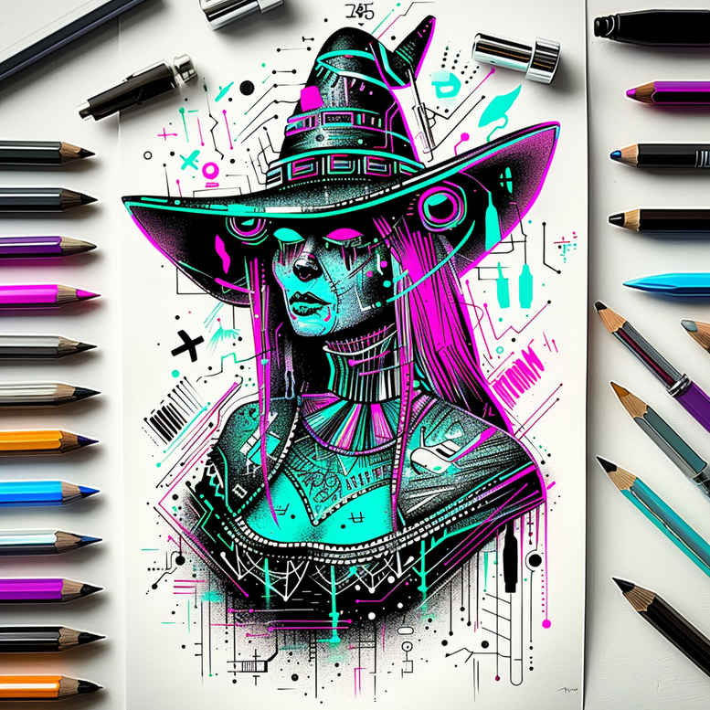 witches tattoo design ideas Realism subtle gradients astral whisper for upper back