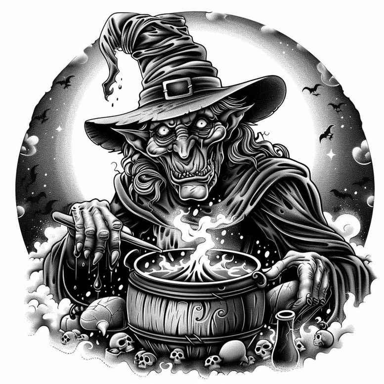 witches tattoo design ideas geometric astral whisper meaning determination