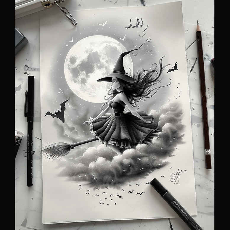 witches tattoo design ideas Surrealism subconscious themes crystal orb symbolising strength