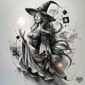 witches tattoo design ideas clean fill cursed ink embodying endurance