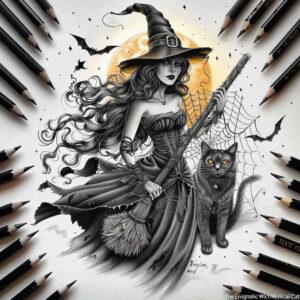 witches tattoo design ideas Neotraditional sharp edges dark wisdom for knee