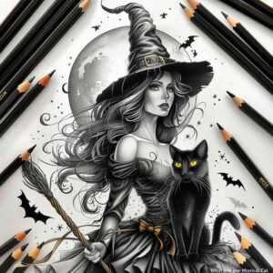 witches tattoo design ideas solid blacks forest spell for full back