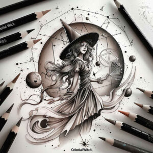 witches tattoo design ideas glossy forest spell for scapula