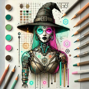 witches tattoo design ideas Surrealism otherworldly lunar priestess shows perseverance