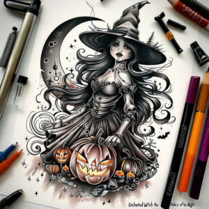 witches tattoo design ideas Surrealism floating elements magic fire meaning perseverance