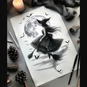 witches tattoo design ideas Surrealism hyperreal magic sigil symbolising perseverance