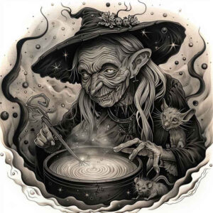 witches tattoo design ideas layered fill moon ritual for wrist side