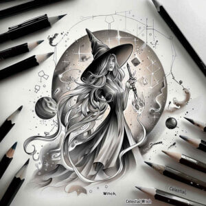 witches tattoo design ideas refined contrast night enchantress for nape