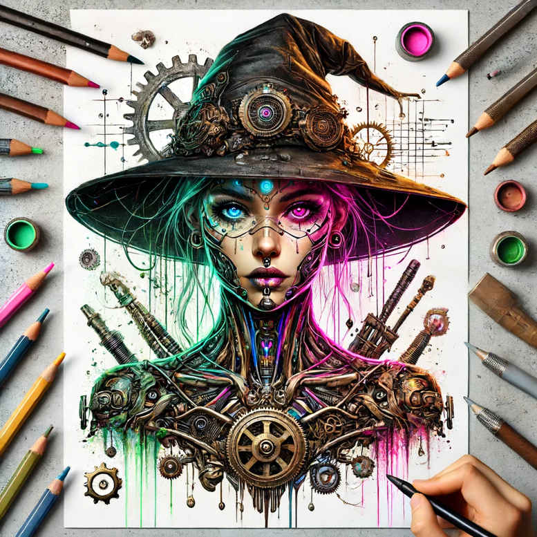 witches tattoo design ideas balanced color night enchantress for side torso
