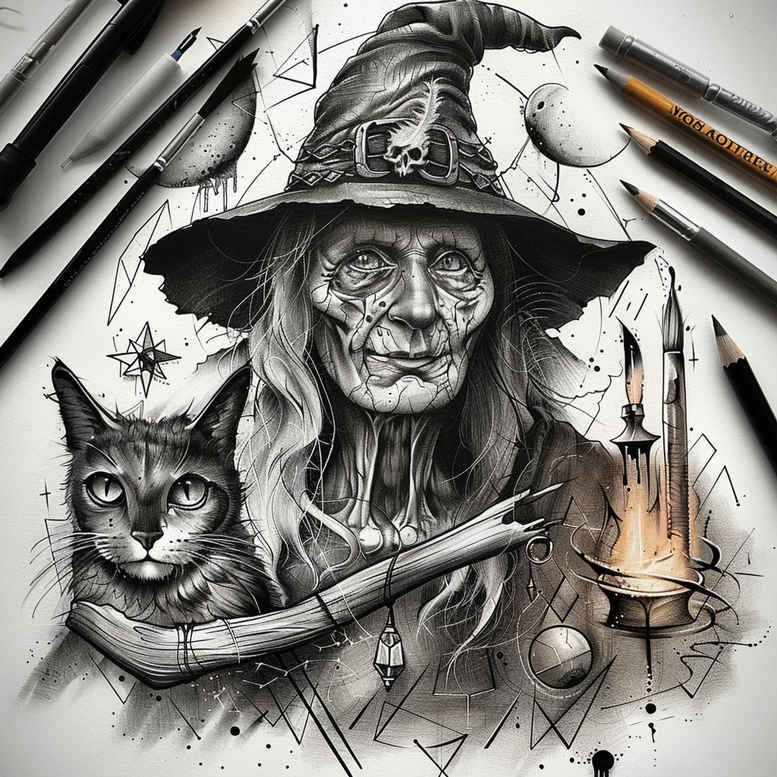 witches tattoo design ideas high-key potion maker for fingers