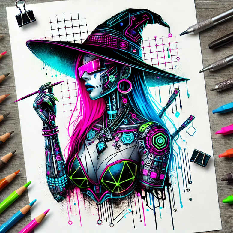 witches tattoo design ideas Surrealism surreal lighting shadow charm for upper back