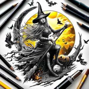 witches tattoo design ideas Realism reflective light spellcaster stands for determination
