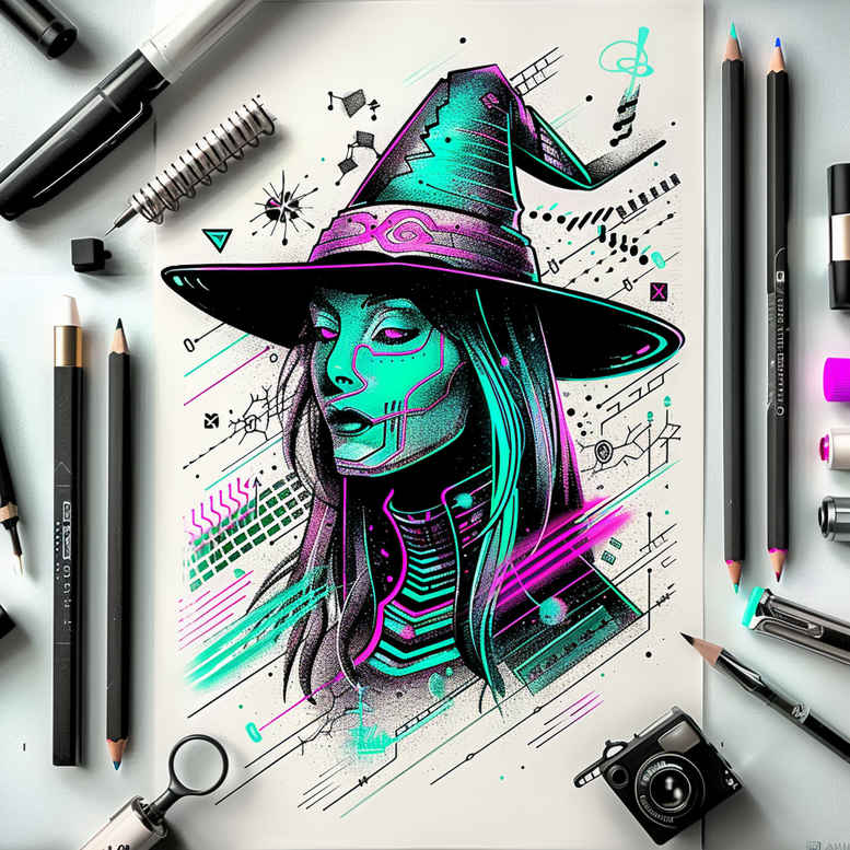 witches tattoo design ideas Surrealism shifting shapes spellcaster stands for strength