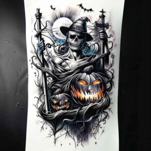 transformation-motif-tattoo – tattoo design ideas free ai generated – frightening – for-hand – Gallery: witches-inkby-ai