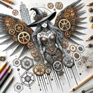witch-tattoo – tattoo design ideas free ai generated – ominous – for-chest – Gallery: witches-inkby-ai