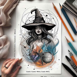 witch-tattoo – tattoo design ideas free ai generated – ruin – for-arm – Gallery: witches-inkby-ai