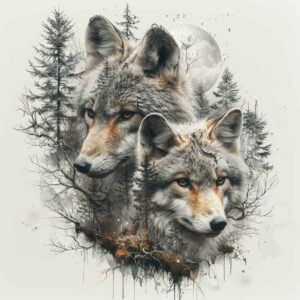 battle-motif-wolf-tattoo – tattoo design ideas free ai generated – realism-smooth-gradients – for-fingers – Gallery: wolves-inkby-ai