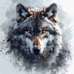 contour-wolf-tattoo – tattoo design ideas free ai generated – realism-smooth-blackwork – for-hip – Gallery: wolves-inkby-ai