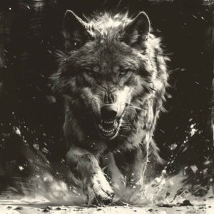 contour-wolf-tattoo – tattoo design ideas free ai generated – surrealism-phantom – for-full-back – Gallery: wolves-inkby-ai