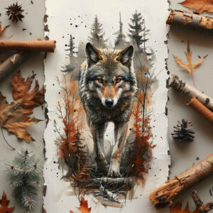 detailed-wolf-tattoo – tattoo design ideas free ai generated – realism-detailed-rendering – for-side-torso – Gallery: wolves-inkby-ai