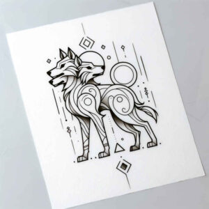 detailed-wolf-tattoo – tattoo design ideas free ai generated – realism-realistic-texture – for-upper-shoulder – Gallery: wolves-inkby-ai