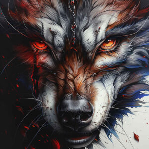 dot-wolf-tattoo – tattoo design ideas free ai generated – neotraditional-vivid-detail – for-spine – Gallery: wolves-inkby-ai