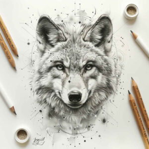 energy-wolf-tattoo – tattoo design ideas free ai generated – realism-minimal-grain – for-wrist-side – Gallery: wolves-inkby-ai