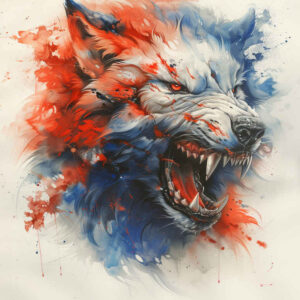 flowing-line-wolf-tattoo – tattoo design ideas free ai generated – realism-clean-lines – for-calf – Gallery: wolves-inkby-ai