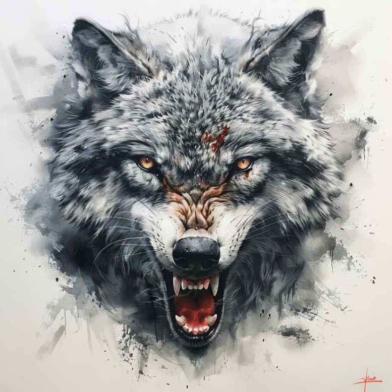 for-women – tattoo design ideas free ai generated – neotraditional-artistic-contrast – for-upper-arm – Gallery: wolves-inkby-ai