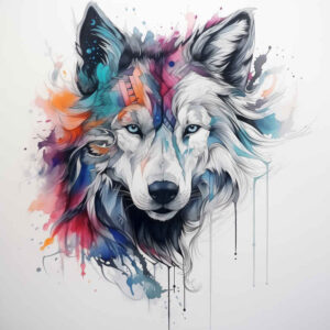 freedom-symbol-wolf-tattoo – tattoo design ideas free ai generated – realism-lifelike – for-back-shoulder – Gallery: wolves-inkby-ai