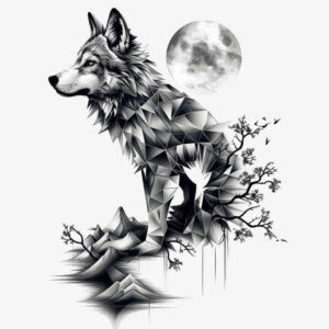 freedom-symbol-wolf-tattoo – tattoo design ideas free ai generated – surrealism-symbolism – for-foot – Gallery: wolves-inkby-ai