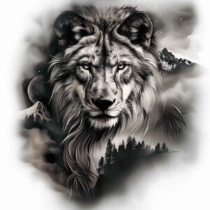 life-motif-wolf-tattoo – tattoo design ideas free ai generated – neotraditional-vibrant-palette – for-side-torso – Gallery: wolves-inkby-ai