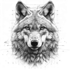 life-motif-wolf-tattoo – tattoo design ideas free ai generated – realism-smooth-gradients – for-neck – Gallery: wolves-inkby-ai