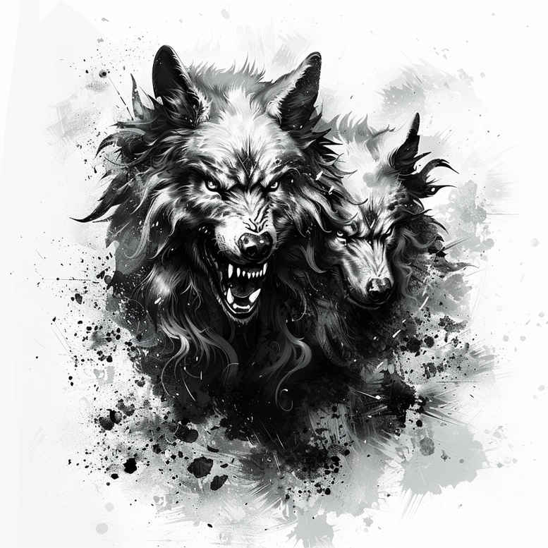 light-effect-wolf-tattoo – tattoo design ideas free ai generated – realism-high-fidelity – for-arm – Gallery: wolves-inkby-ai