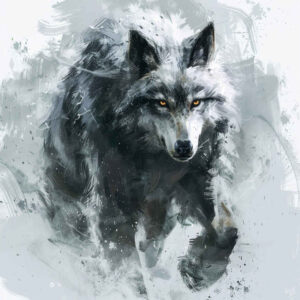 line-wolf-tattoo – tattoo design ideas free ai generated – neotraditional-enhanced-shading – for-chest – Gallery: wolves-inkby-ai