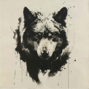 moving-wolf-tattoo – tattoo design ideas free ai generated – neotraditional-layered-fill – for-inner-arm – Gallery: wolves-inkby-ai