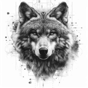 moving-wolf-tattoo – tattoo design ideas free ai generated – realism-smooth-complexion – for-toe – Gallery: wolves-inkby-ai