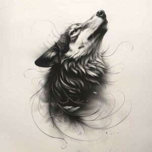 mystery-motif-wolf-tattoo – tattoo design ideas free ai generated – realism-tattoo-reflection – for-foot – Gallery: wolves-inkby-ai